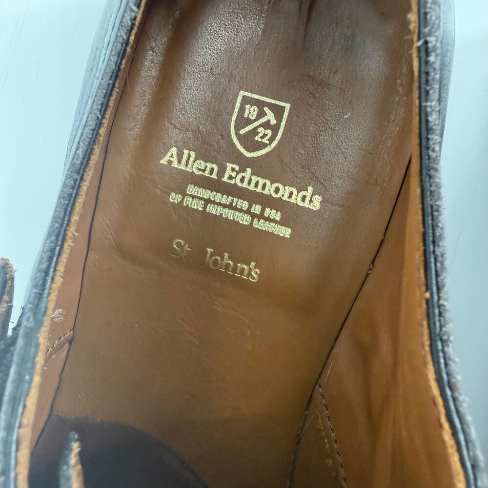 Allen Edmonds "St. John's" Double Monk Strap Bench Welt Loafers 10.5 D Black - Picture 16 of 16